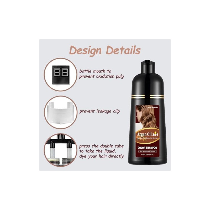 Tinte para El Cabello Con Aceite de Argán Negro -