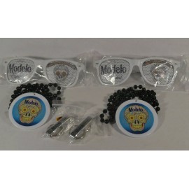 Modelo 2 Modelo Beer SUN GLASSES CHAINS Dia De Los Muertos Sugar Skull Day of the Dead