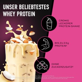 ESN Designer Whey Protein Powder, Almond Coconut, 908 g, up to 23 g Protein per Serving, Ideal for Muscle Building and Preservation, Tested Quality, Made in Germany