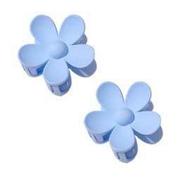 2Pcs Blue Flower Hair Clips Non-slip Girls Ultra-light Hair, Matte Flower-shaped Hair Clips, Strong Gripping Claws, Suitable for Girls with All Kinds of Hair, Hair Accessories