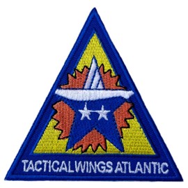 Tactical Wings Atlantic Patch (3") Iron On Sew On Badge Navy Fighter Jet Squadron Top Gun Goose Flight Suit Badge Emblem Crest DIY Gift Patches