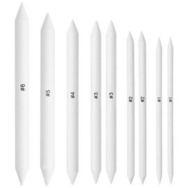 9 Pack Art Pens, Blending Stumps, Sketch Drawing Tool, Art Blender Pencil Tool, Art Blender Pencils, Drawing Accessories, Art Blender Set, DIY For Artists, Students, Beginners (White)