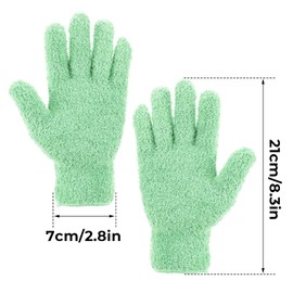 Aster 2 Pairs Microfibre Dust Gloves, Washable Cleaning Gloves, Coral Fleece, Dusting Cleaning Gloves for Kitchen, Home, Blinds, Lamps, Furniture and Hard to Reach Corner Gaps