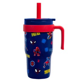 VIORA Termo Acero Inoxidable para Niños Mini Flip 532 ml (18 oz), Doble Pared, Tapa Antiderrames con Popote, Mantiene Frío y Caliente                 