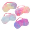 Beavorty 4sets Comfortable Sleep Mask Elastic Band Plush Eye Mask