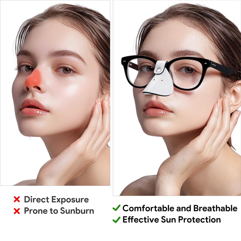 zhongko 5Pcs Nose Guard for Sun Protection, Non-Slip Nose Sun