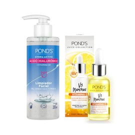 Ponds Sérum Booster Vs Manchas Vitamina C 30g  Limpiador Facial Hydra Active Ácido Hialurónico 200 ml                                                 