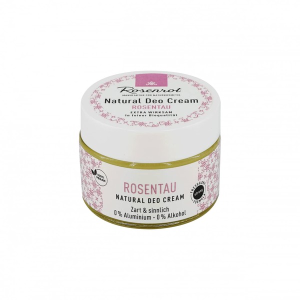 Rosenrot Naturkosmetik - Deodorant cream - rose dew - delicate and sensual - 0% aluminium - 0% alcohol - vegan