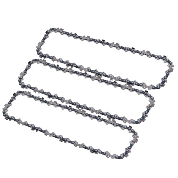 Pack of 3 saw chains, 25 cm (10 inches), 3/8LP,