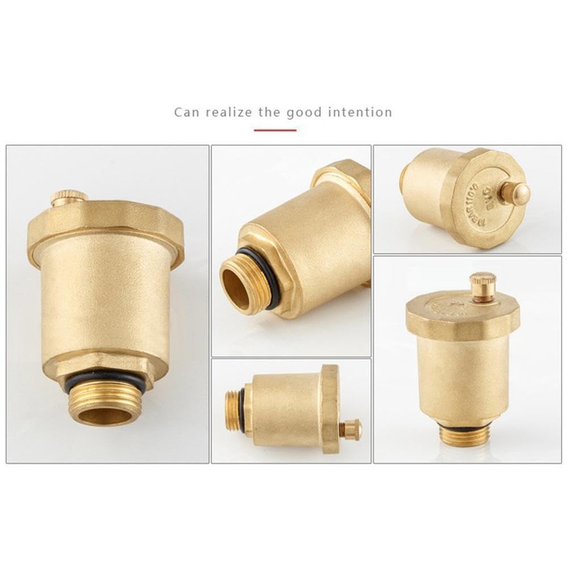 1 x Bleed Valve, Brass Automatic Bleed Valve, Male Thread,