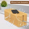 Cable Box, Handmade Cable Box, Rattan Cable Management Box, Under