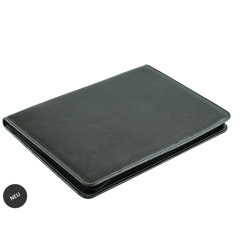 DELMON VARONE Tablet Writing Case with Zip Including Notepad DIN