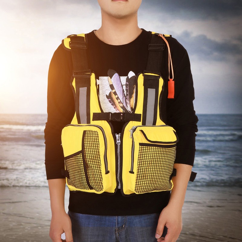 Outdoor Emergency Survival Fishing Swimming Vest Aid Jacket Lifevest Waistcoat