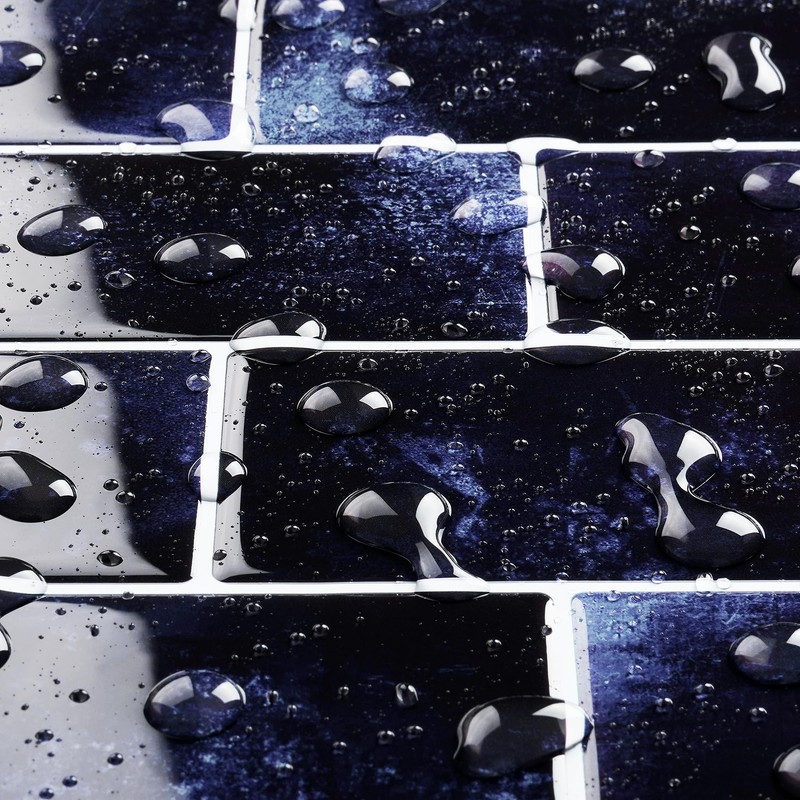 Livelynine Navy Blue Peel and Stick Backsplash Subway Tile Stick