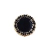 Craftisum Classic Golden Metal Base Black Enamel Sewing Shank Buttons