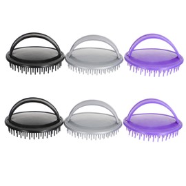 Healeved 6pcs Hair Cleansing Brush Scalp Massager for All Hair Types Soft Teeth for Comfortable Massage Portable Design for Easy Use