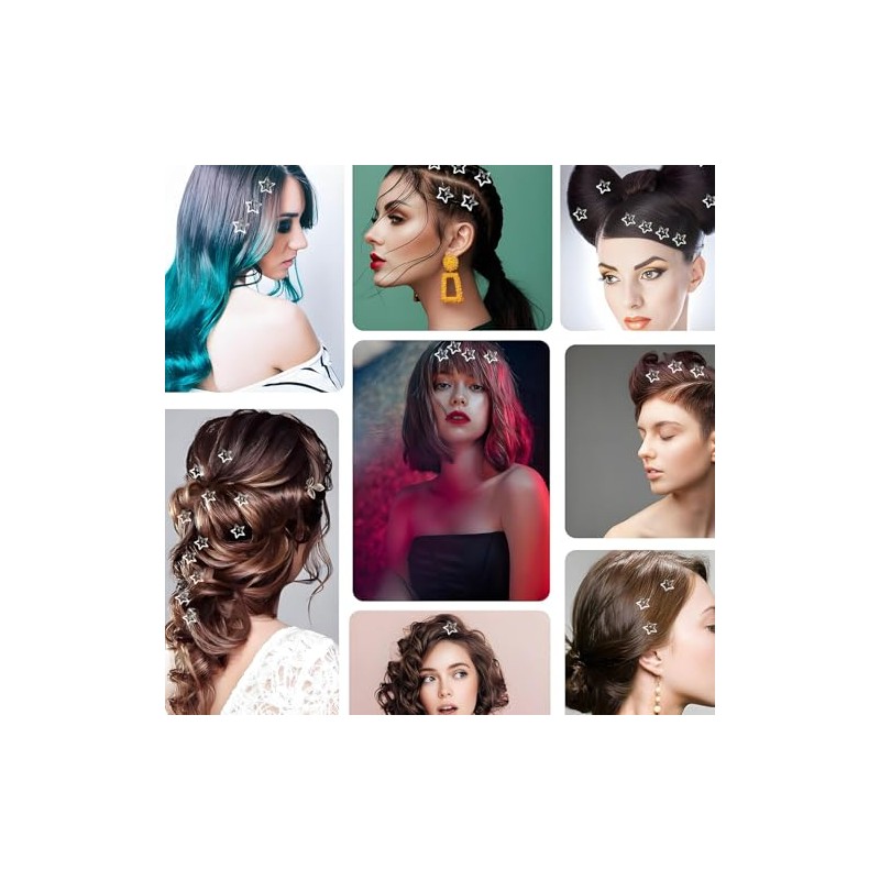 50 Pinzas Pasadores para El Pelo de Metal Con Forma