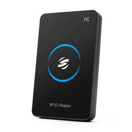 134.2Khz Reader RFID Tag ID Card Reader for EMID/FDX-B Card Type USB Port Suitable for Animal Management/Fish Management/Automatic Feeding Equipment Black