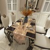 Modern Luxury Jacquard Fabric Floral Table Runners And Dresser Scarves