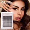 Cluster Lashes Extensions, 144Pcs Individual Cluster Lashes D Curl 12mm,