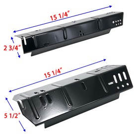 Direct Store DP147 5pk 15 Inch Heat Plate for Dyna Glo DGH474CRP DGH485CRP 5 Burner, Porcelain Steel Heat Tents/Grill Heat Plate Flavorizer Bars for Dyna-Glo Grill Parts