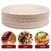 TOPPERFUN 50Pcs Disposable Paper Plates, 6in Biodegradable Paper Pulp Dessert