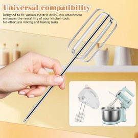Abaodam Repuestos para Batidora de Mano 2 Pcs Acero Inoxidable 4 Configuraciones Aspas para Mezclar y Batir en Pasteles y Mezclas Reutilizable