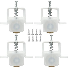 4 Pack 1 Inch Sliding Screen Door Rollers – Spring Loaded Replacement for B691 B695 with Steel Ball Bearing