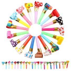 40 Pack Super Long Design Colorful Cheer Whistle Party Props Kids Toy Event Birthday Decoration Lung Capacity Training Random Color