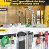 WXCOPON Garage Wall Organizers, 48'' Yard Tool Organizer Wall Mount