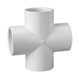 Schedule 40 PVC Pipe Slip x Slip x Slip x Slip Cross Fitting (3" Dia.) - 420-030