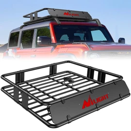 Nilight 43" x 39" x 6" Universal Roof Rack Cargo Basket Heavy-Duty 250LBS Capacity Rooftop Cargo Carrier Luggage Holder for SUV Truck Vehicle