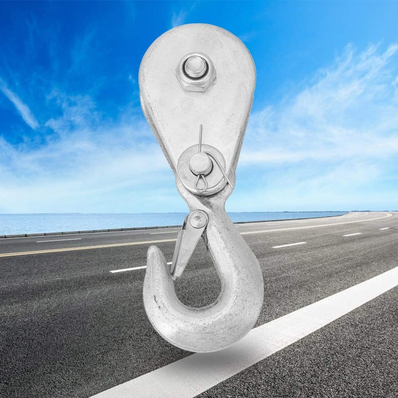 1Pcs High Strength Steel Hook Snatch Block Single Wheel Lifting