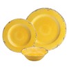 UPware 12 Piece Crackle Melamine Dinnerware Sets, Outdoor Dishes Set,