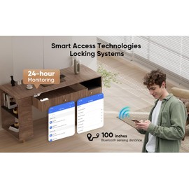 BAWOSS Smart Cabinet Lock Bluetooth Hidden Safety RFID Kid Keyless Drawer Locks for Adults Children Proof,TTlock Works with Alexa & Google Home for Sliding Cabinet and Box,No Drilling,NFC,Card,White