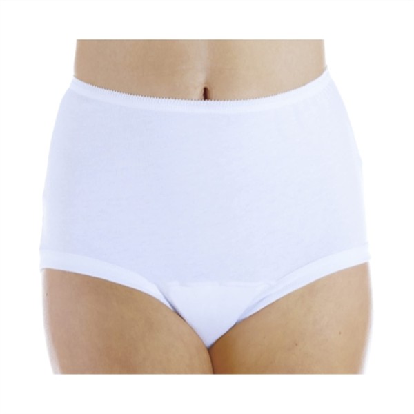 6-Pack Women's White Banded Leg Regular Absorbency Incontinence Panties 3X (Fits Hip 49-51")