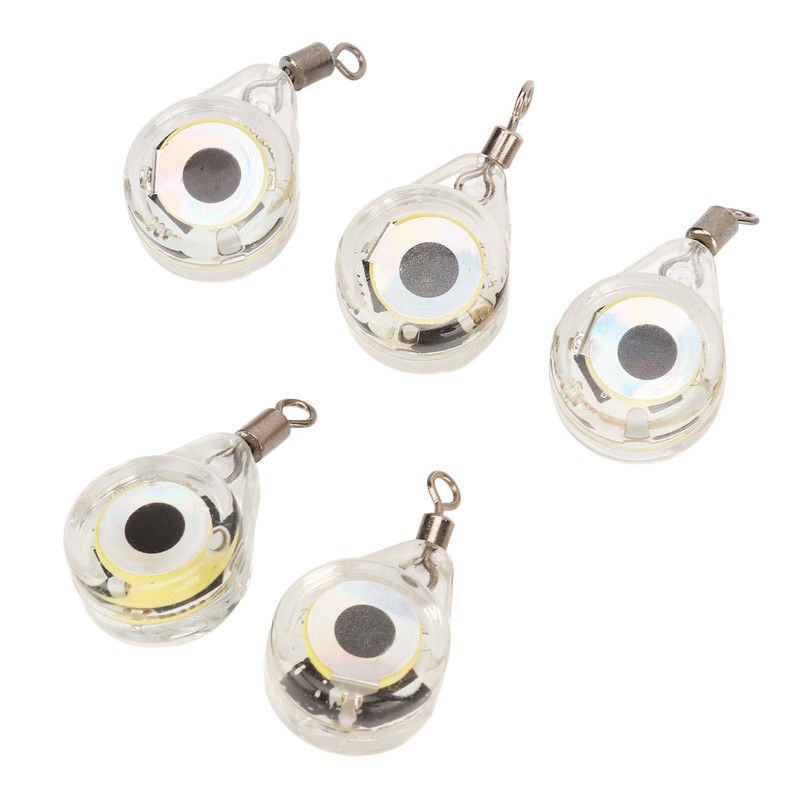 5PCS Lure Light Deep Drop Fishing Lights Strobe Eye Shape