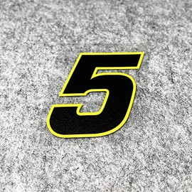 Car Styling DIY Arabic Numbers Graphics Motorcycle Racing Stickers for Motor Body Bike Helmet Decals (Height 10cm, Number 5)