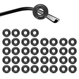 HARFINGTON 18 Pairs Glasses Ear Grip 0.44" Silicone Ring Type Anti-Slip Ear Hook Eyewear Retainer Eyeglass Temple Tips Sleeve Retainer for Glasses Sunglasses Sports Eyeglasses, Black