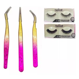 globalnail Pinzas 3 Pzs Pestañas Volumen Ruso  Curva Y Recta