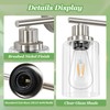 Guliaofo 4-Light Nickel Bathroom Light Fixtures, E26 Modern Vanity Lights