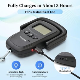 KINGON Rechargeable Luggage Scale, Digital Portable Bag Scale for Travel, Suitcase Weight Scale with Strap & Comfortable Handle, 110lb/50kg Capacity