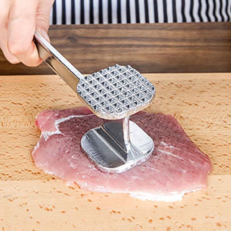 RetroFun Meat Tenderiser Hammer Double Sided Offset Spike Flat Surface