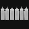 Hakka 6 Pack 12 oz Plastic Squeeze Bottles Condiment Sauce