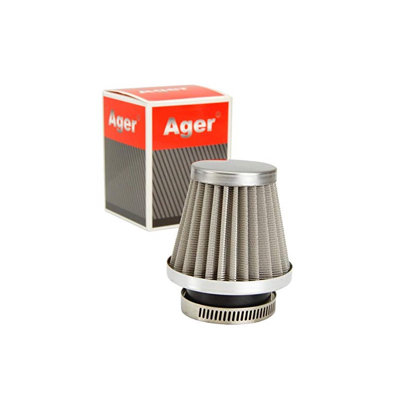 Ager Stainless Steel Power Filter, 1.7 inches (42 mm), Universal