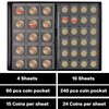 Coin Collection Book Holder Album for Collectors, 300 Pockets Coins