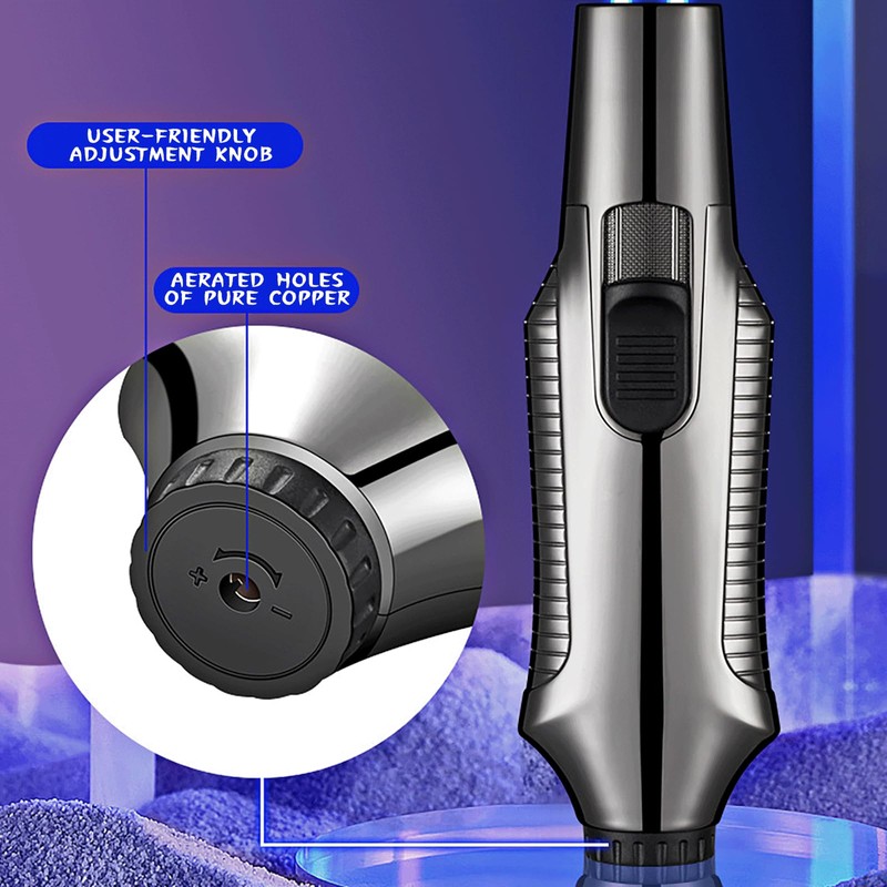 KAIEOMGN Dual Jet Flame Torch Lighter Butane Refill, Windproof Refillable