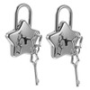 Operitacx 2 pcs Star Shape Padlock DIY Decorative Lock with