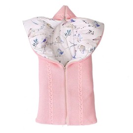 Saco de dormir para bebé, multifunción, ajustable, súper suave y cálido, mantas de arrullo para bebés de 0 a 6 meses (rosa claro)