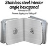 Aginkgo 2PCS Railing Glass to Glass Clamp 304 Stainless Steel